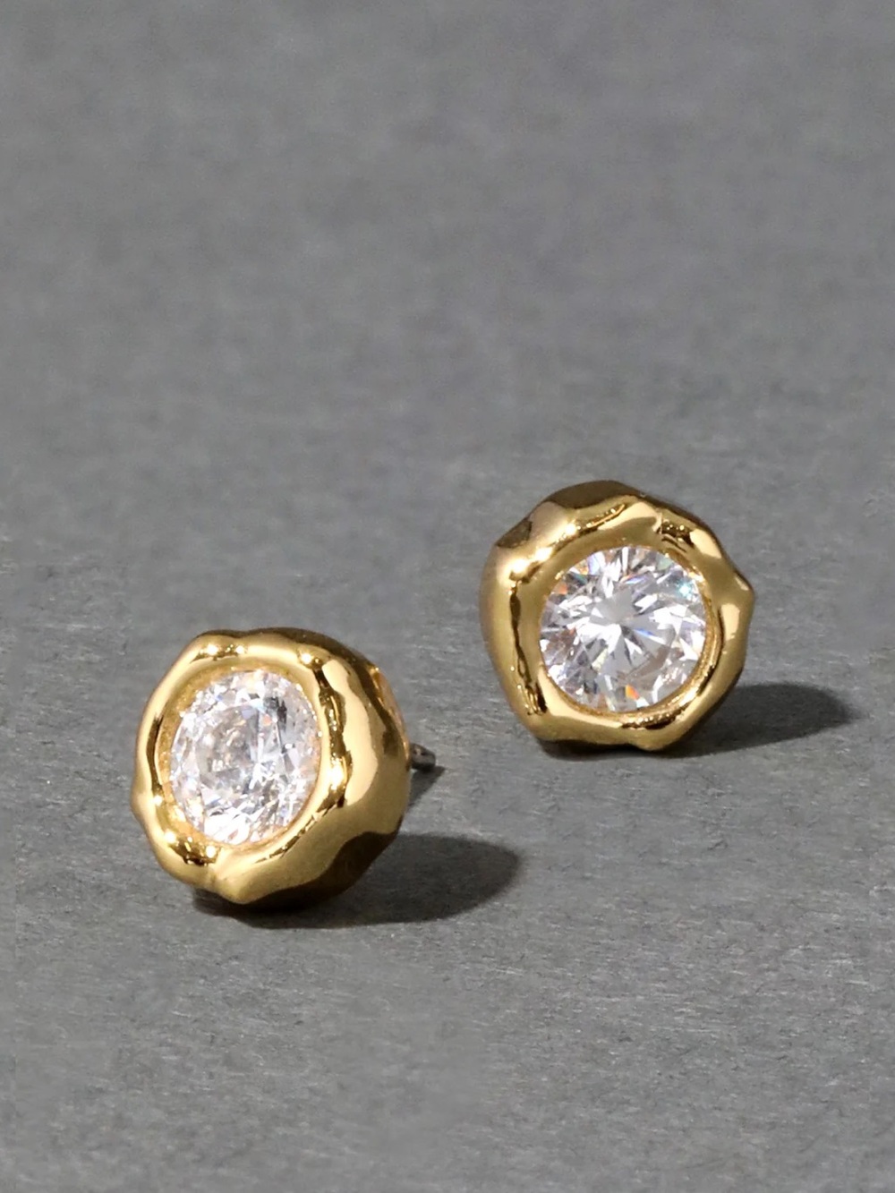 Alexis Bittar Asterales Molten Bezel Stud Earring - Gold